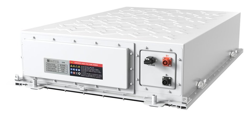48 kWh 液冷 LFP 电池包，153.6 V / 314 Ah