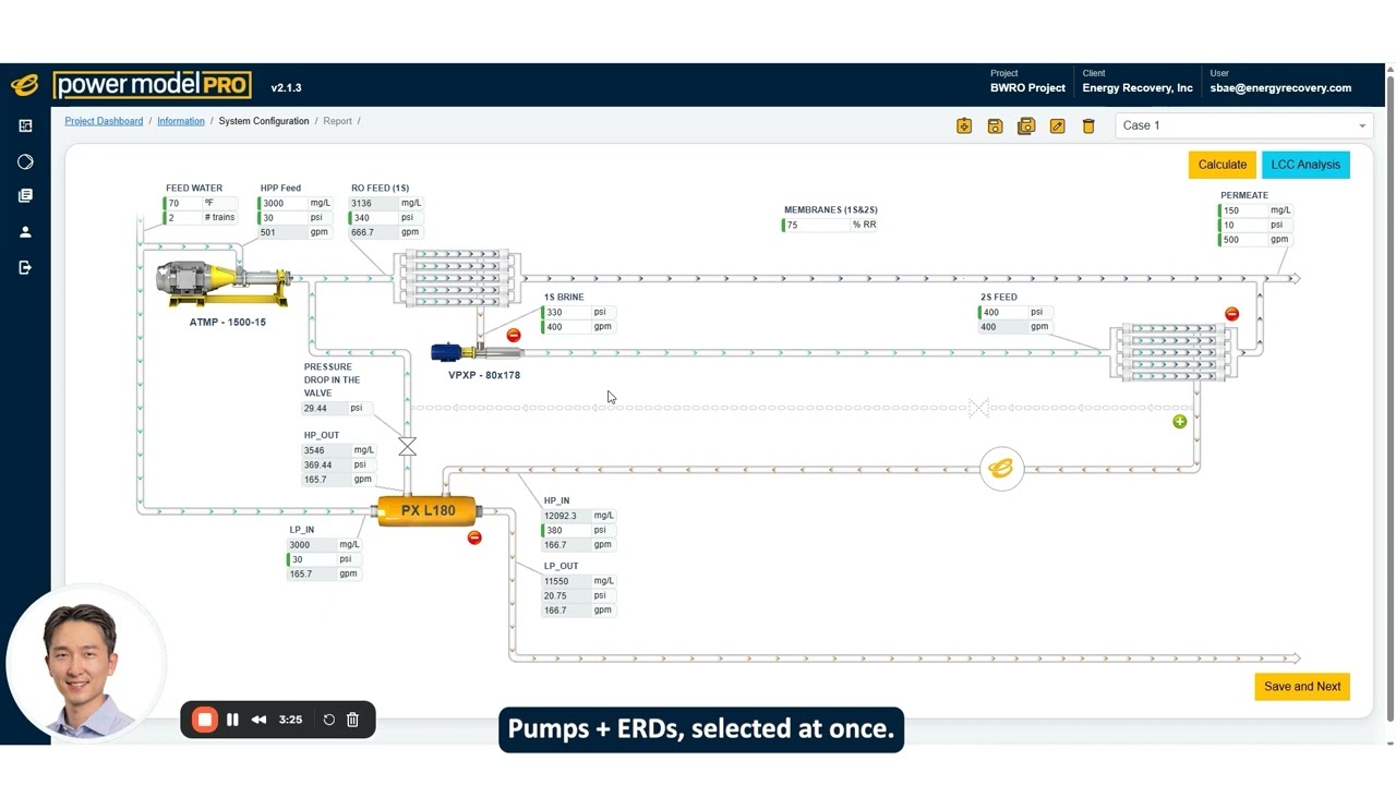 Herramienta de configuraci&oacute;n Power Model Pro de Energy Recovery